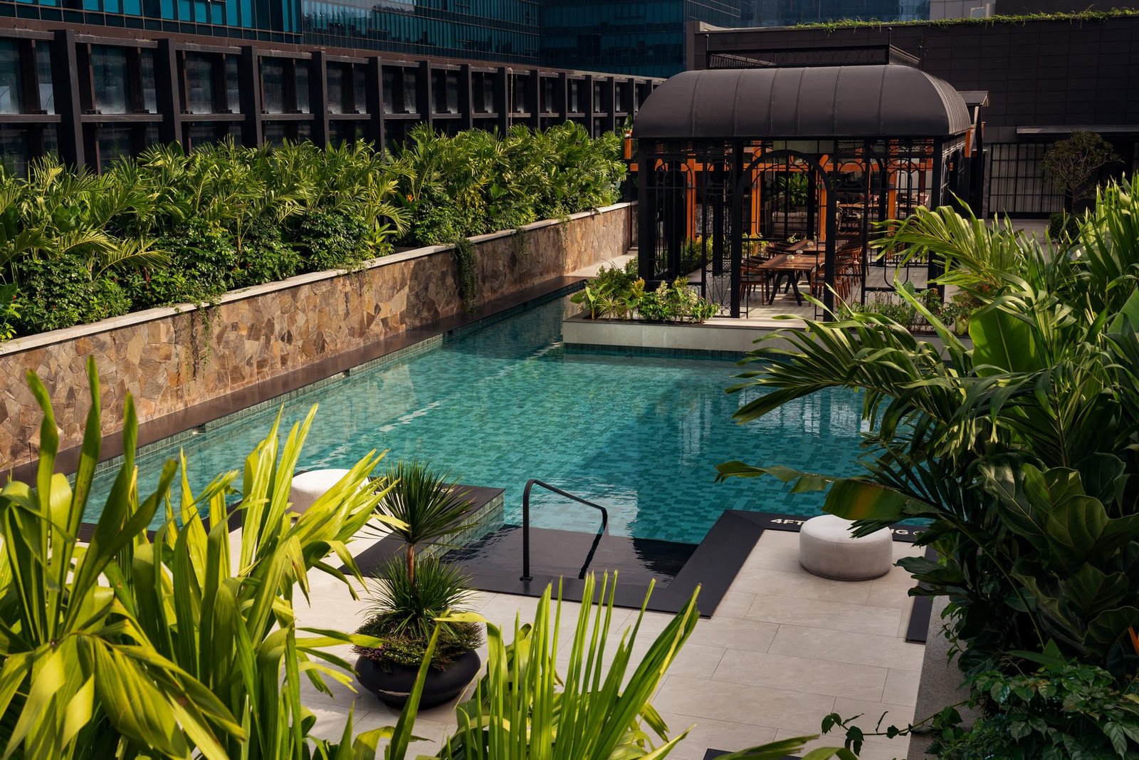 Rooftop Pool at The Quorum, Hyderabad